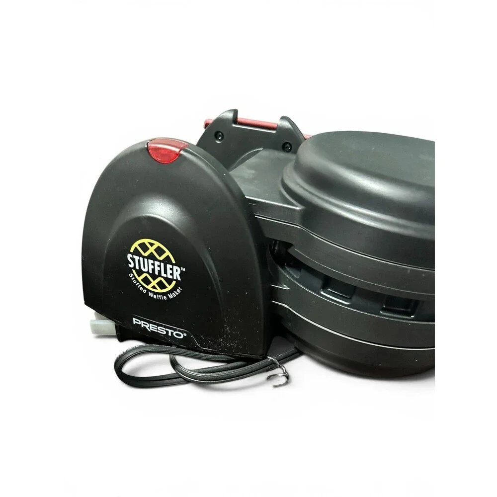 Presto 03512 Stuffler Stuffed Waffle Maker Belgian Large Black Open Box